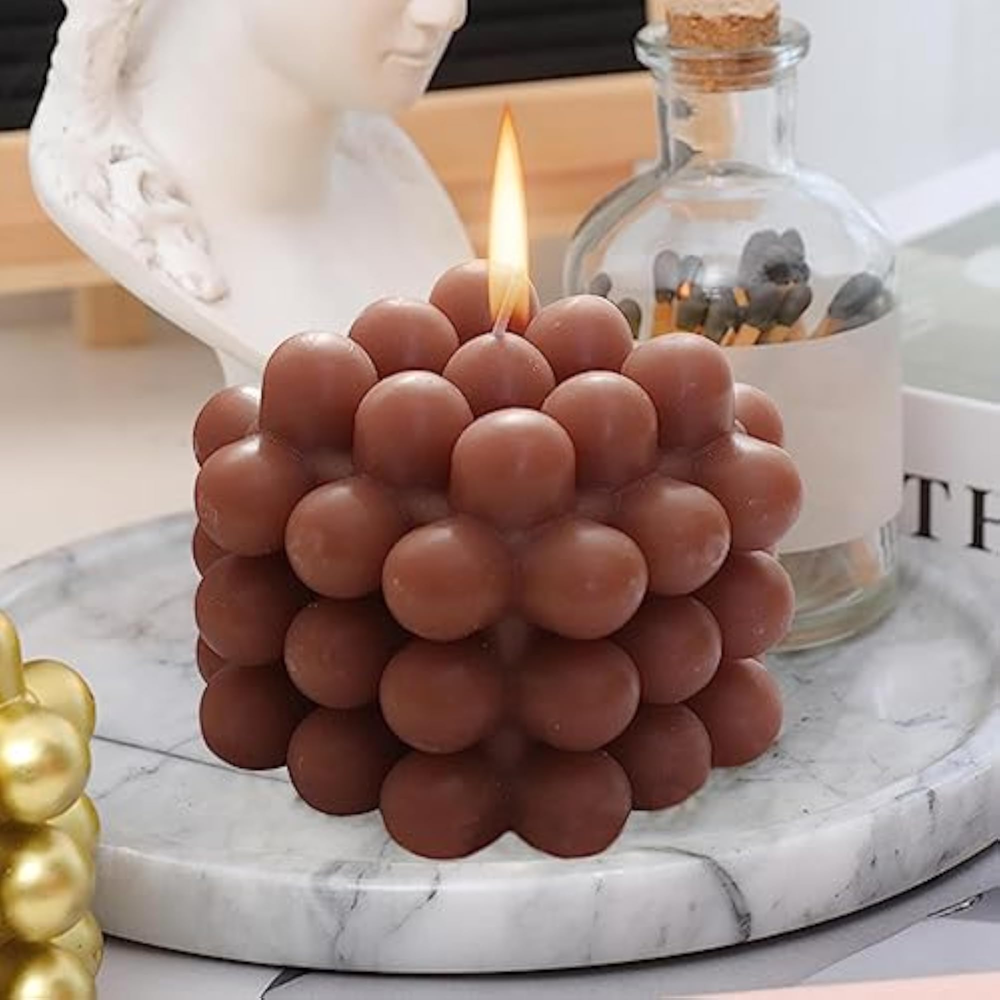 Scented Candles Geometry Bubble Candles for Office Christmas Props